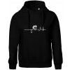 Ekg punk - Oversized mikina dámská Moon - kratšia + širšia - 2XL ( Čierna )