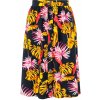 Dámska sukňa DEX - čierna, farebný motív listov Veľkosť: XS Nový tovar