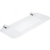 Nimco Bormo - Polička s frézovanými otvormi, dĺžka 30 cm, matný plexiglass/chróm BR X330-26