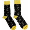 Nirvana Ponožky Outline Happy Faces Black 40-45
