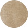 AladinWorld Expres , Kusový koberec Velur Ultra béžový kruh, 200x200 (priemer) kruh, béžová, obývacia izba