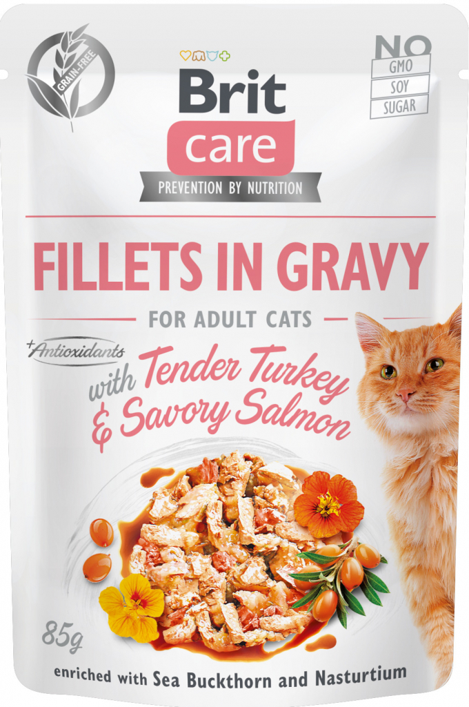 BRIT CARE cat ADULT TENDER turkey salmon 85 g