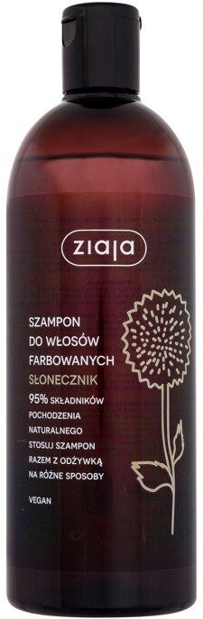 Ziaja Sunflower šampón s výťažkom zo slnečnice pre farbené vlasy 500 ml