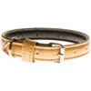 COBBYS PET Obojok z pravej brúsenej kože béžový 20mm/45cm