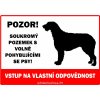 Pozorpes.sk, výstražná tabuľka (Írsky vlkodav)