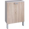 VARIO skrinka s košom 60cm biela/dub bard