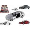 Teddies Auto Kinsmart Mercedes-Benz SLS AMG kov/plast 13cm na spätné natiahnutie, 4 farby