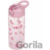 Baagl Tritanová fľaša na nápoje so slamkou Labky, 500 ml