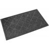 Šedá textilná gumová vstupná rohož FLOMA Parquet - dĺžka 45 cm, šírka 75 cm, výška 1,1 cm