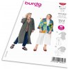 Strih Burda 6107 - Ľahké sako, kabátik pre plnoštíhle
