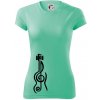 Husľový kľúč gitara - Dámske Fantasy športové (dresovina) - XL ( Mätová )