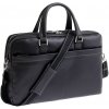 Pánska kožená business taška na 17'' počítač Hexagona 154835 čierna