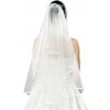 Rozlúčka so slobodou - Závoj pre nevestu s tenkou obrubou Wedding veil