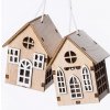 Kinekus Ozdoba závesná domček 5x4x6 cm sada 2 ks natur