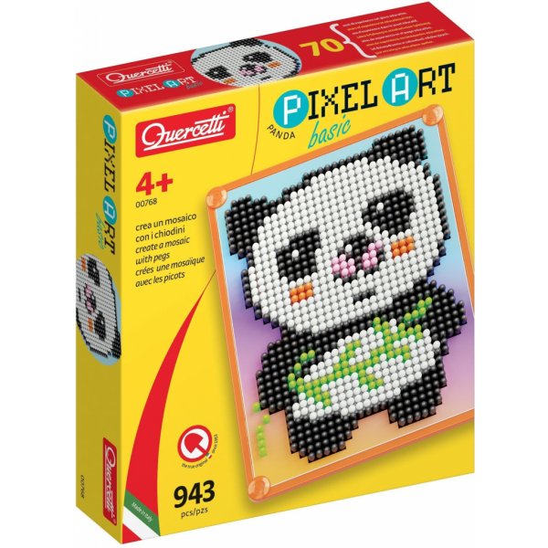 Kit Quercetti Pixel Art – 9 Plaques Pour Créer Un Tableau De 54x41 Cm – 14 800 Picots Colorés – Activité Créative Enfant/adulte