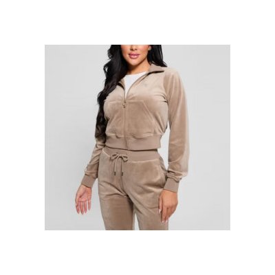 Guess Couture Full Zip Sweatshirt V3BQ22KBXI2-D104 hnedá
