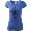 Husľový kľúč z nôt - Dámske tričko Pure - XS ( Svetlomodrá )