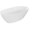 MEXEN/S - Eris voľne stojaca vaňa 180 x 80 cm, biela, sifón a prepad biela 53441808000-20
