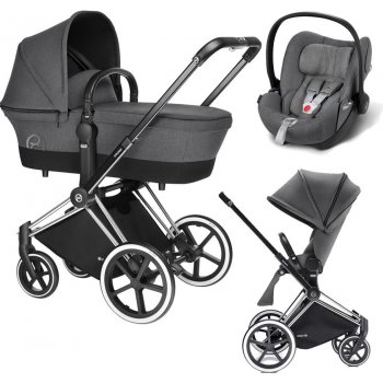 Cybex Priam šp.časť LUX+vanička+autosedačka Cloud Q Plus 2018 Manhattan Grey