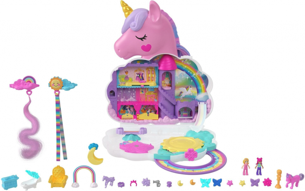 Mattel Polly Pocket Salón Duhový jednorožec