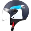 MT Helmets STREET INBOARD C7 matná modro-biela otvorená prilba - M - 57-58 cm