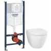 Súprava WC misa s pomaly sa sklápajúcim sedadlom Grohe Euro Ceramic 102510SH00, podomietková konštrukcia Grohe Solido 38971000