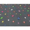 Dekoračné látka STARS farebné hviezdy šírka 280 cm