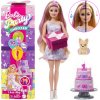 Mattel Bábika Barbie Party Unboxed Surprises + psík Čivava, ružová