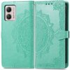 Peňaženkové puzdro Embossing Pattern Mandala Flower zelené – Motorola Moto G13 / G23 / G53 5G