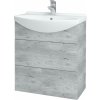 Dreja Umývadlová skrinka TAKE IT SZZ2 65 - D01 Betón / Úchytka T02 / D01 Betón