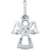 Silvego Strieborný prívesok anjel Abda s čírymi Brilliance Zirconia MW2233P