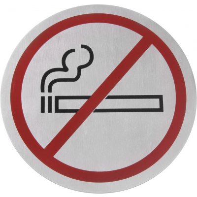 Informačná tabuľka na dvere, HENDI, zákaz fajčenia - veľká, ø160mm