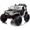 mamido Detské elektrické autíčko jeep Power Polícia čierno-biele