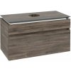 Villeroy & Boch Legato Umývadlová skrinka s LED osvetlením, 100x55x50 cm, 2 zásuvky, Stone Oak B604L0RK