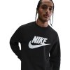 Pánska zateplená mikina NIKE-M NK CLUB BB GFX CREW BLACK/WHITE Čierna 3XL 25/26