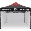 TENTino PROMO nožnicový stan 3x3 m STEEL s potlačenou STRECHOU Farba opláštenia: 1A - BIELA, Počet bočních plachet: konstrukce + střecha TENTino + 2x boční strana