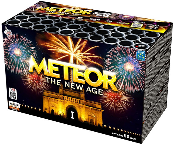 Kompaktný ohňostroj Meteor new age 50 rán 30 mm