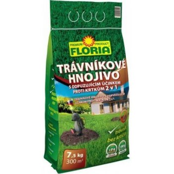 Agro FLORIA Trávníkové hnojivo s odpuzujícím účinkem proti krtkům 7,5kg