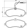 BREMBO Sada brzdových platničiek kotúčovej brzdy P61096