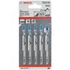 BOSCH 2608631030 pílky do priamočiarej píly T227D 100mm, kov, hliník, sklolaminát, oblúk 5ks