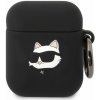 Karl Lagerfeld 3D Logo NFT Choupette Head Silikónové Puzdro na Airpods 1/2 Black KLA2RUNCHK
