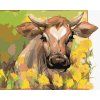 Maľovanie podľa čísel Krava medzi žltým kvetom, 80x100 cm, bez rámu a bez vypnutia plátna (6055542)