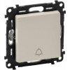 Legrand Slovensko, s.r.o. Valena Life - 752215 - Tlačidlo s prepínacím kontaktom, symbol zvončeka - Béžová