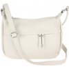 Mondo Italia Kožená kabelka na rameno 392 béžová Made in Italy Béžová