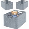 Curver Košík s vekom Style L 33x44,5x24,8 cm sivý