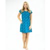 GINA Dámska bavlnená nočná košieľka s krátkym rukávom | 19130P - petrolejová dunaj, XL