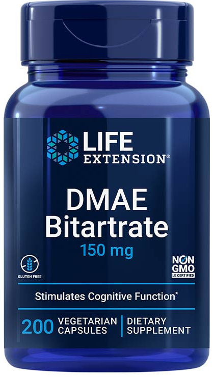 Life Extension DMAE Bitartrate 200 vegetariánska kapsula, 150 mg