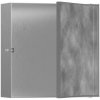Hansgrohe XtraStoris Rock Zápustná polica s dvierkami na obkladačky 30x30x10 cm, brúsená nerezová oceľ 56085800
