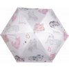 Dámsky mini skladací dáždnik - ružová najsv.