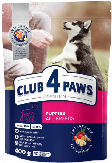 CLUB 4 PAWS Premium for puppies of All Breeds \